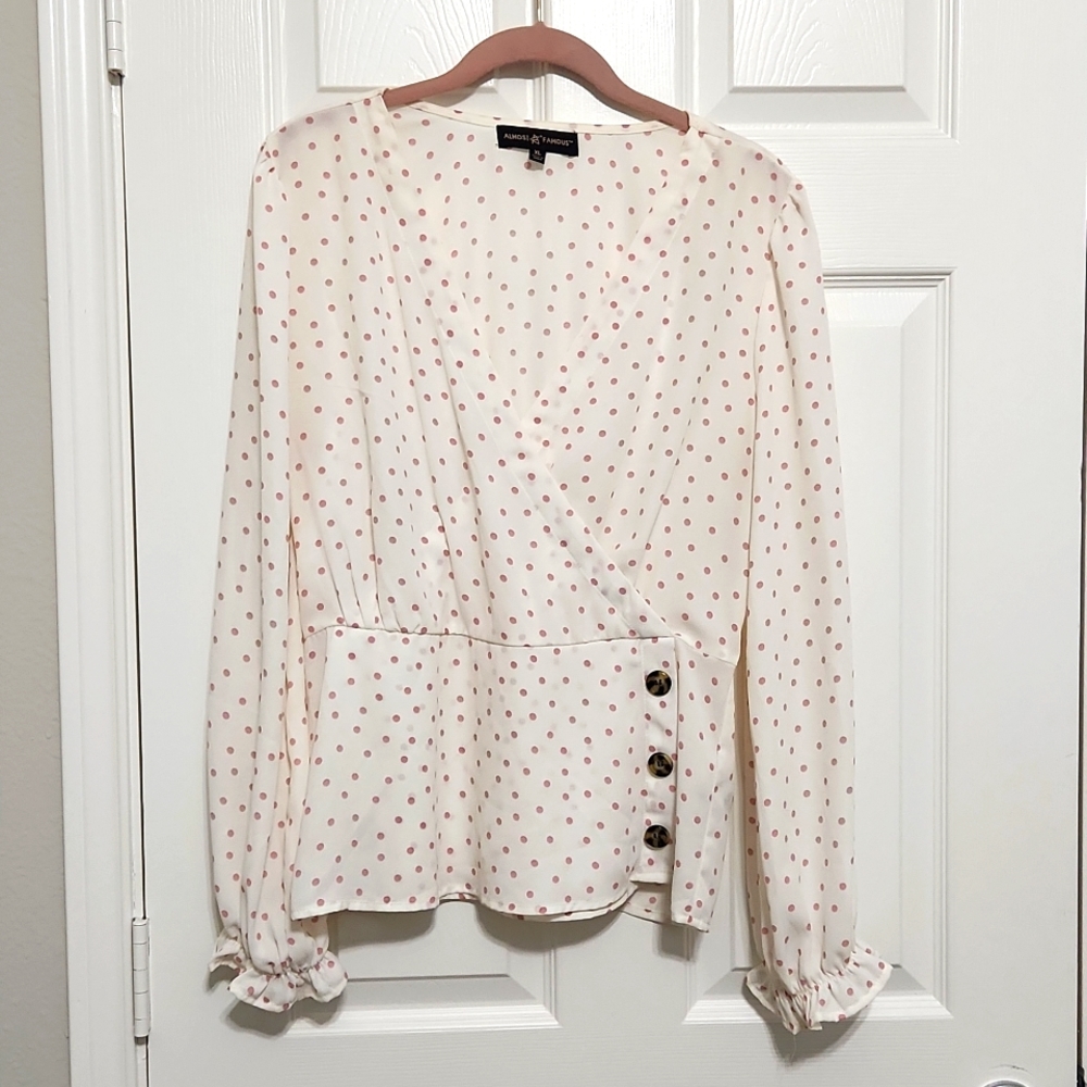 White & pink blouse